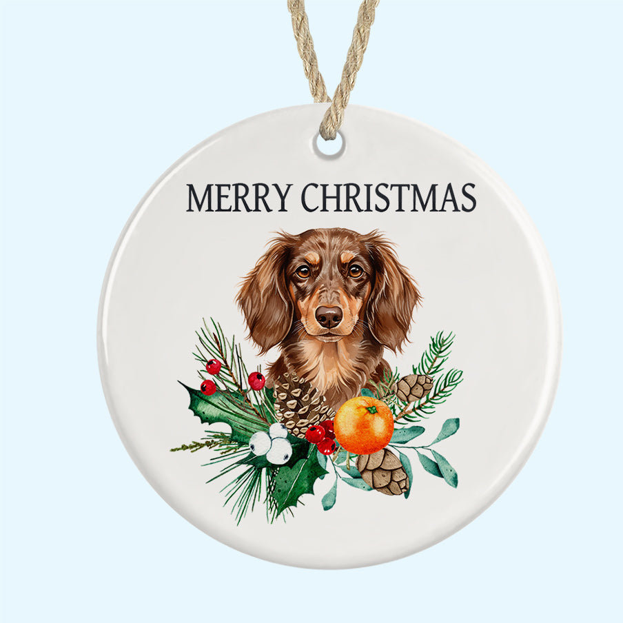 Merry Christmas Ceramic Christmas Tree Ornament