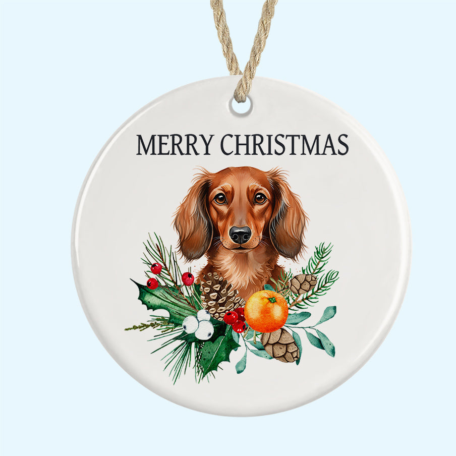 Merry Christmas Ceramic Christmas Tree Ornament