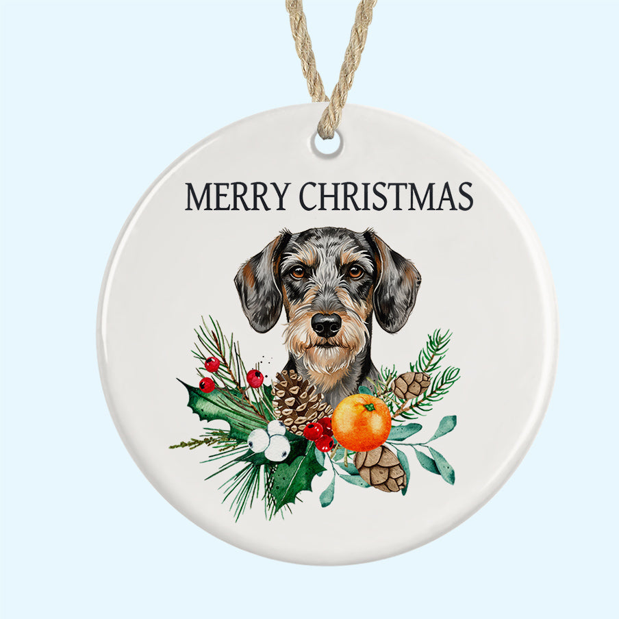 Merry Christmas Ceramic Christmas Tree Ornament