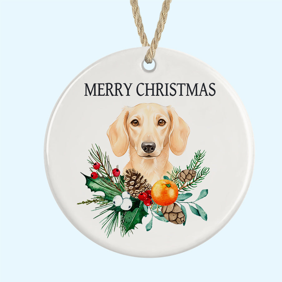 Merry Christmas Ceramic Christmas Tree Ornament