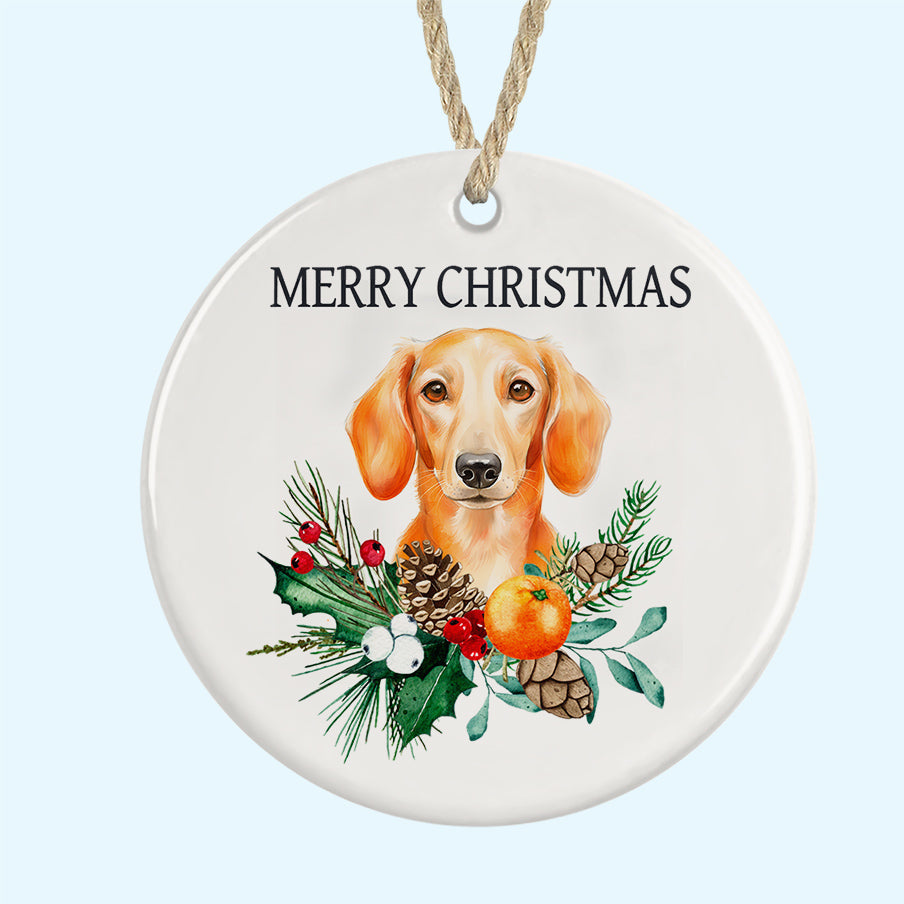 Merry Christmas Ceramic Christmas Tree Ornament
