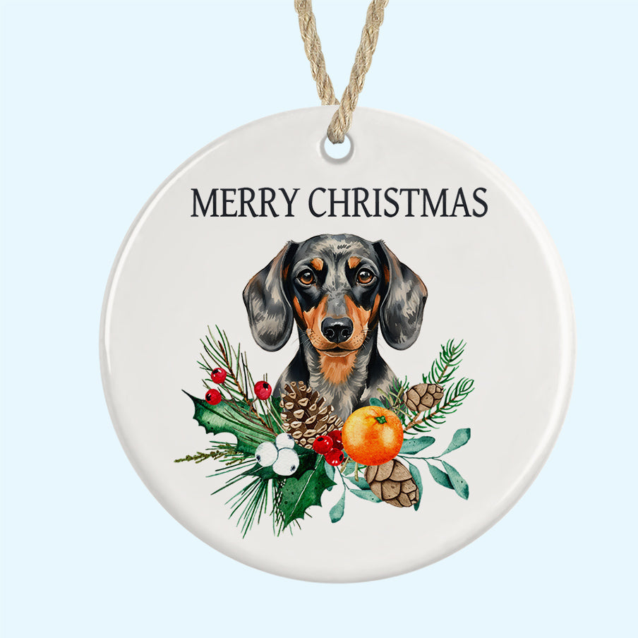 Merry Christmas Ceramic Christmas Tree Ornament