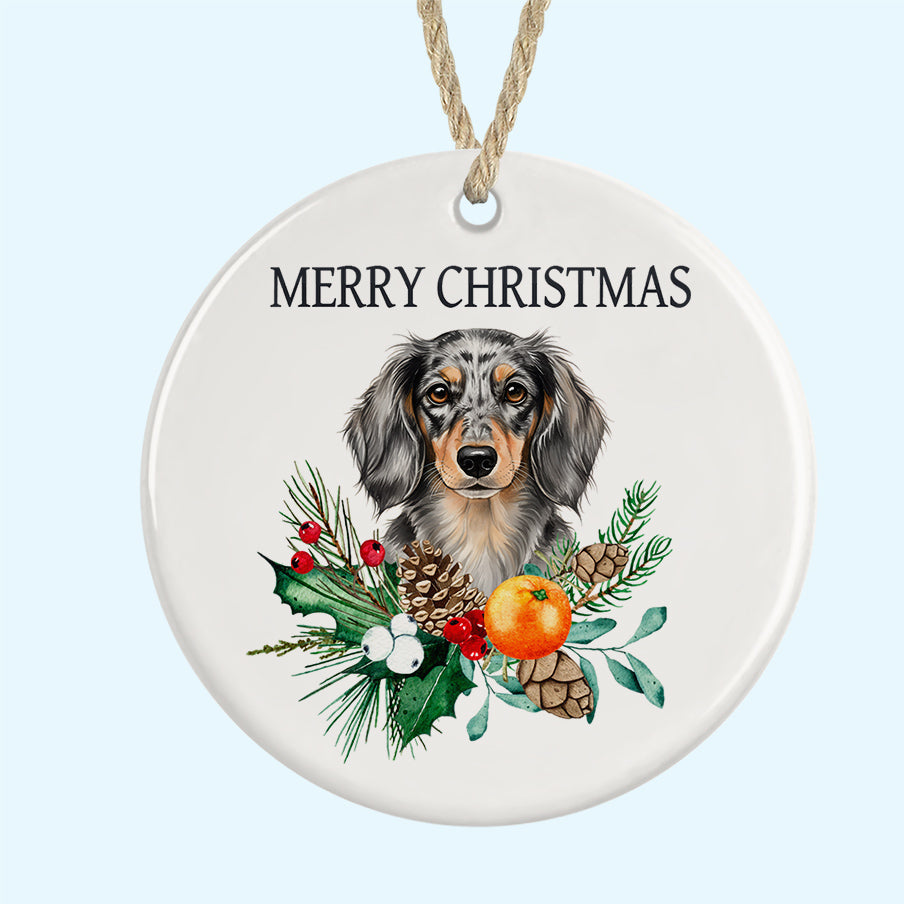 Merry Christmas Ceramic Christmas Tree Ornament