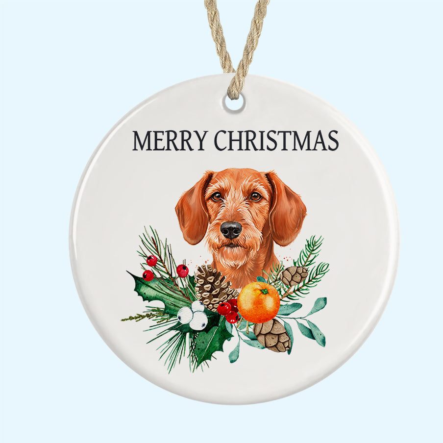 Merry Christmas Ceramic Christmas Tree Ornament