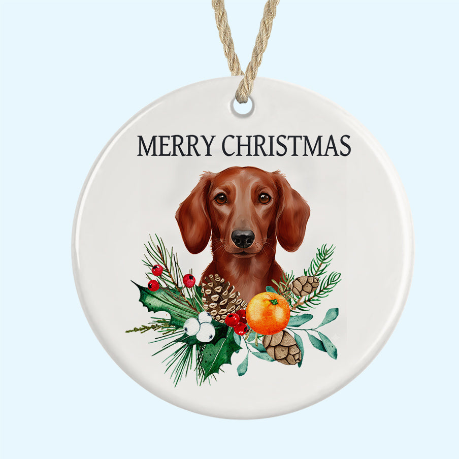 Merry Christmas Ceramic Christmas Tree Ornament