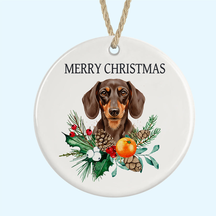 Merry Christmas Ceramic Christmas Tree Ornament