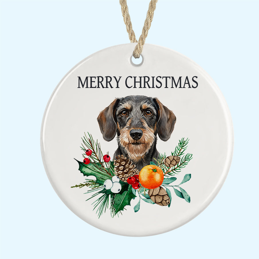 Merry Christmas Ceramic Christmas Tree Ornament