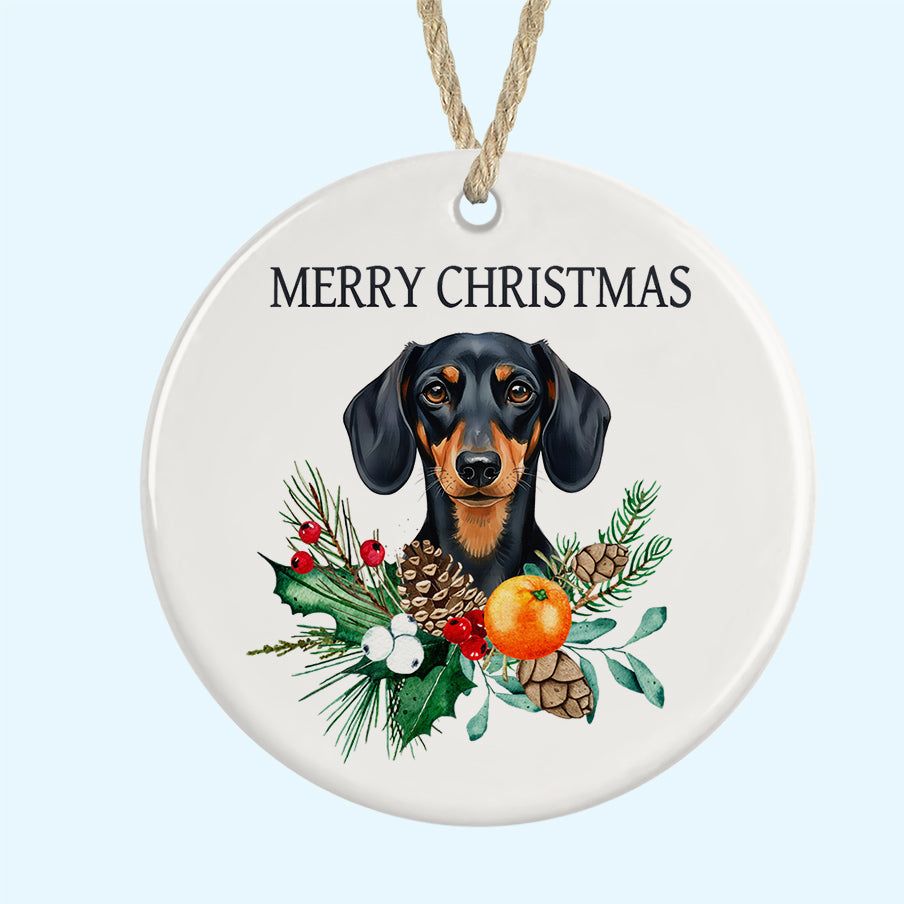 Merry Christmas Ceramic Christmas Tree Ornament