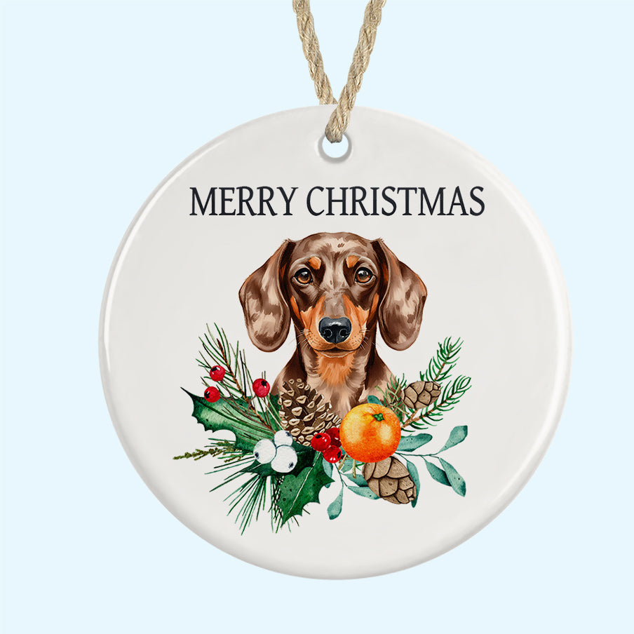 Merry Christmas Ceramic Christmas Tree Ornament