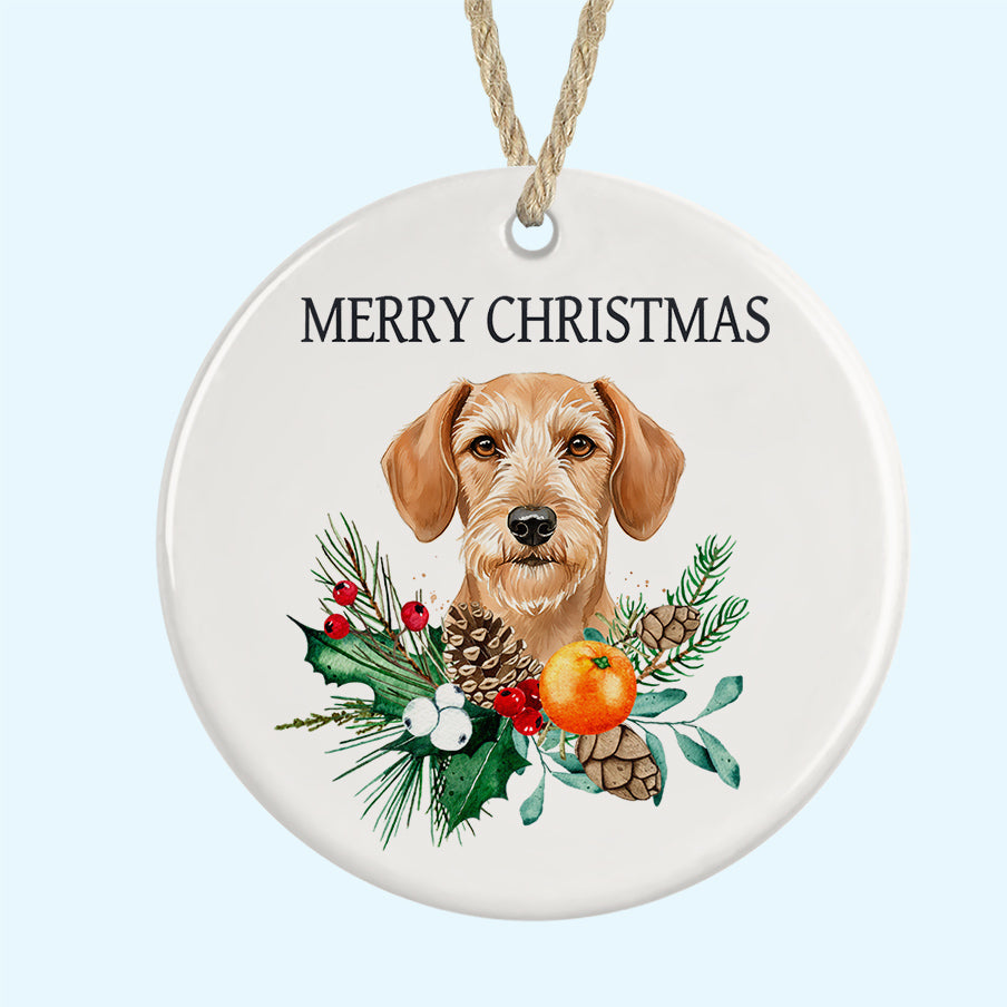 Merry Christmas Ceramic Christmas Tree Ornament