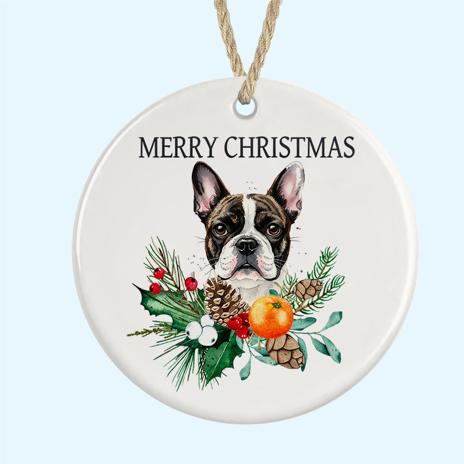 Merry Christmas Ceramic Christmas Tree Ornament