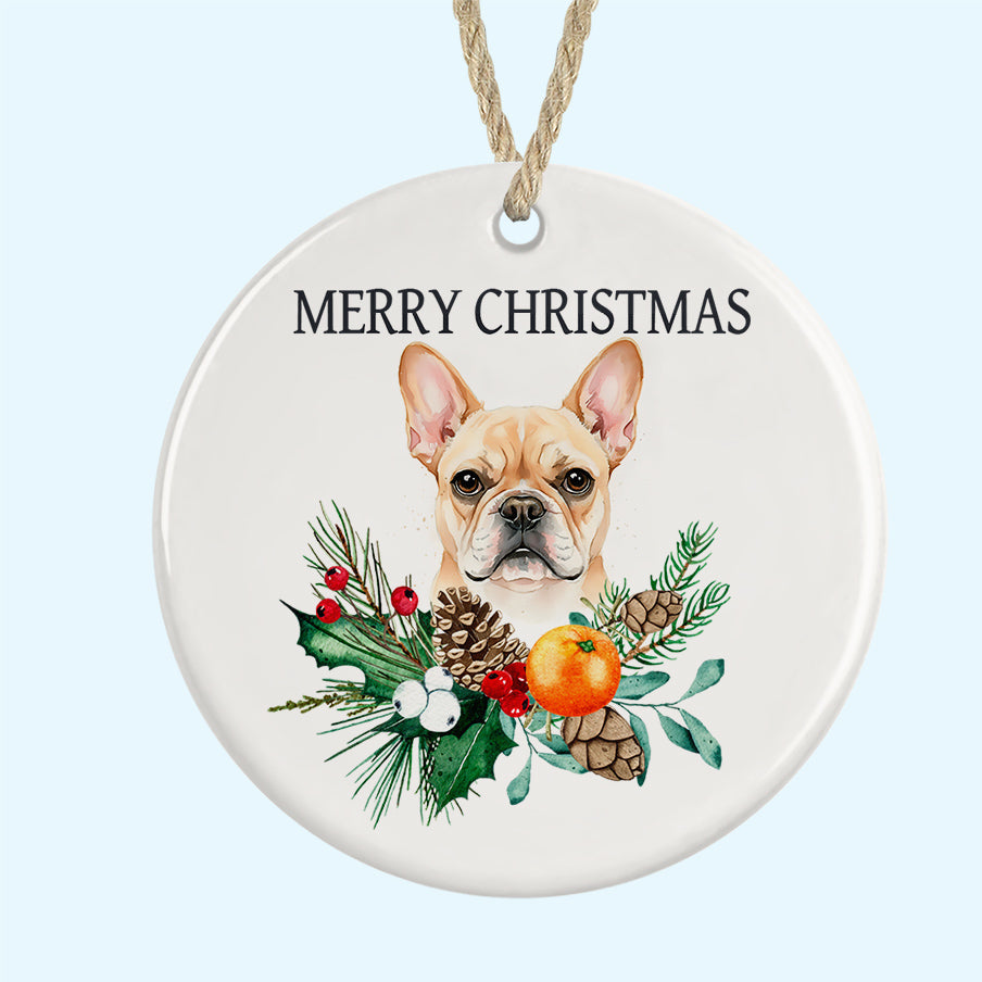 Merry Christmas Ceramic Christmas Tree Ornament