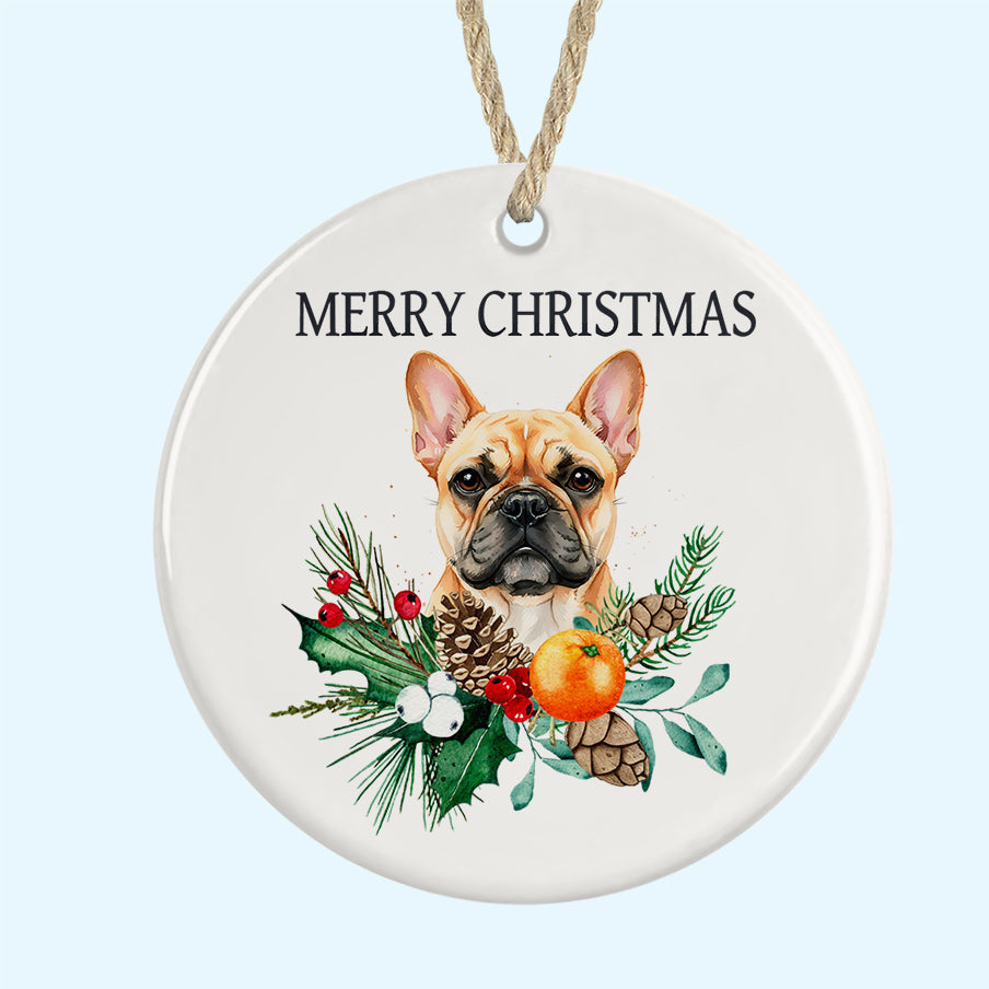 Merry Christmas Ceramic Christmas Tree Ornament