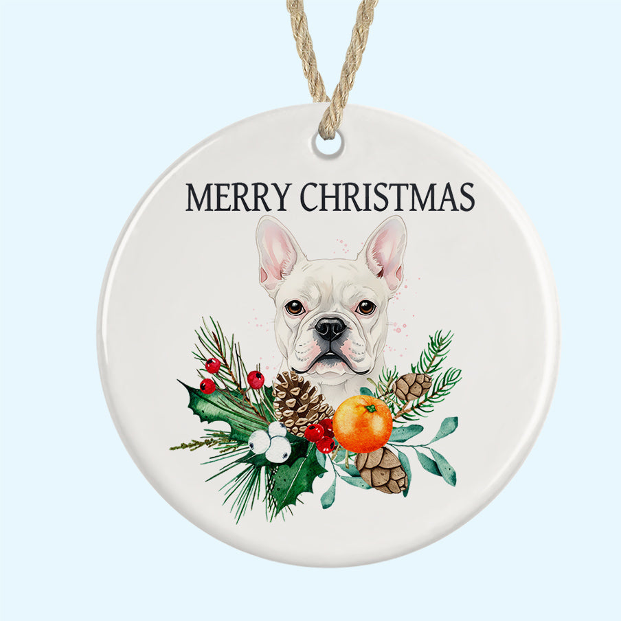 Merry Christmas Ceramic Christmas Tree Ornament