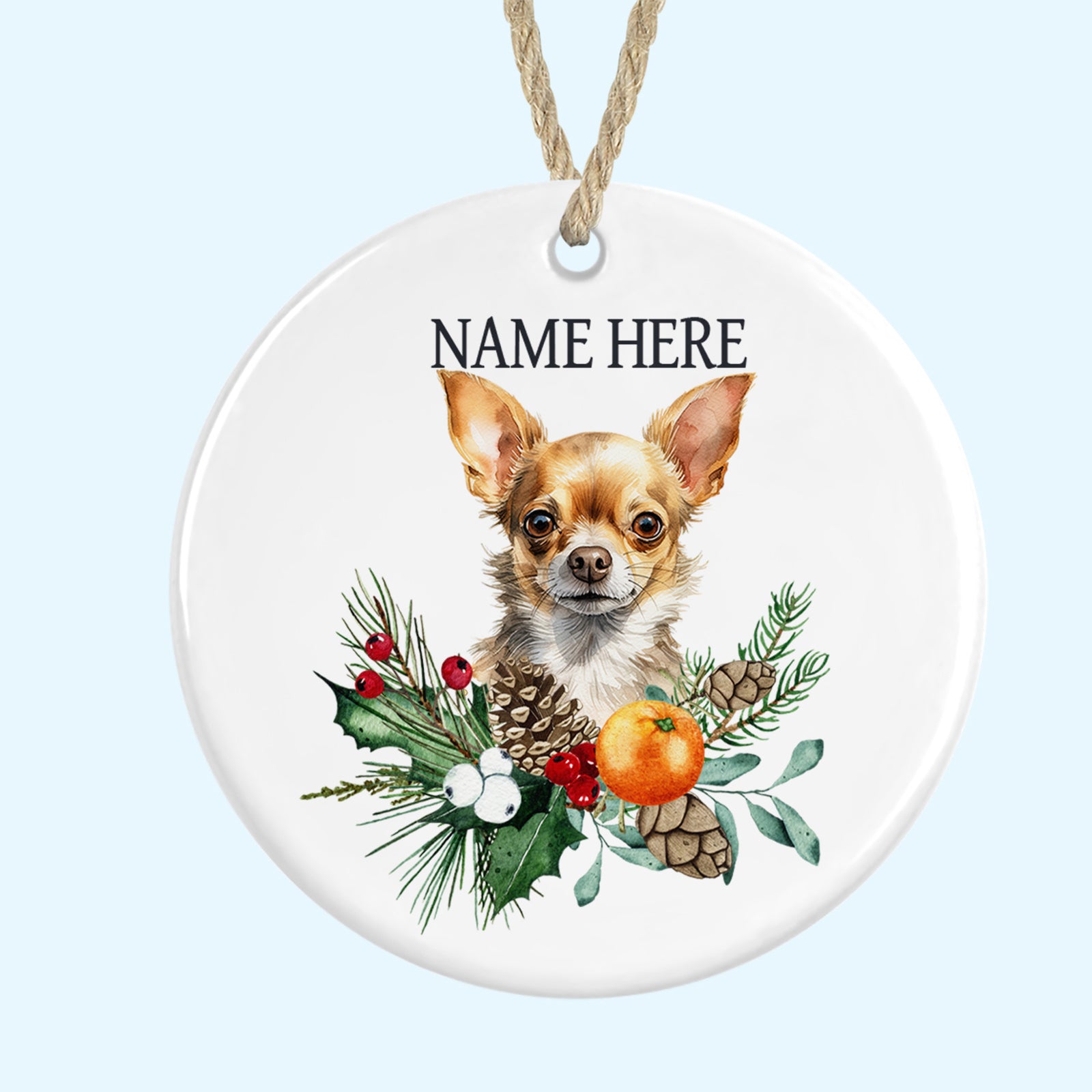 Personalised Ceramic Christmas Tree Ornament