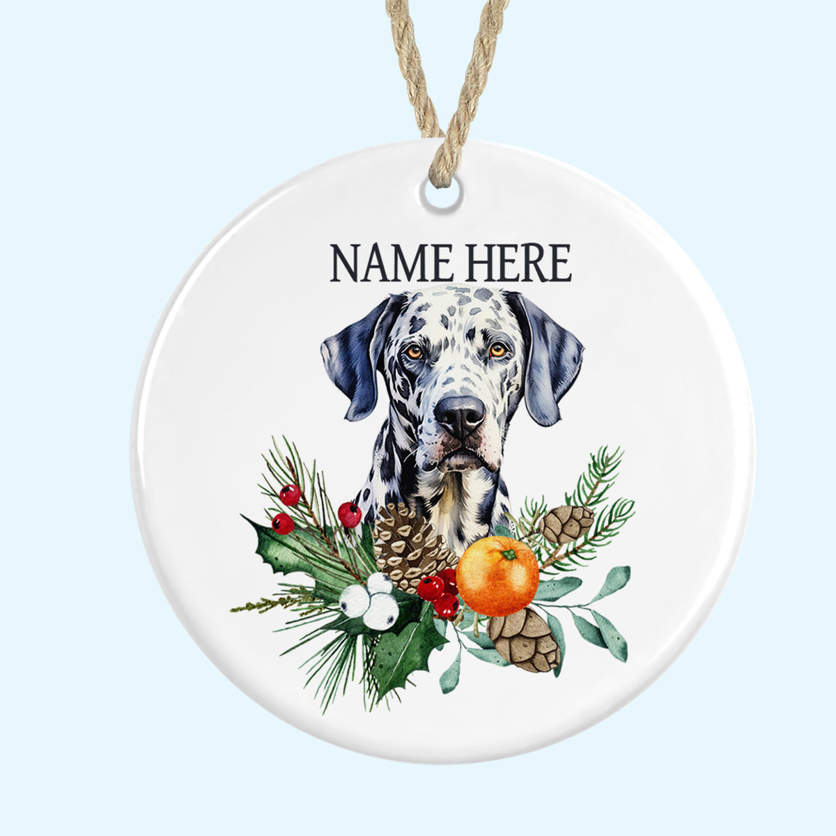 Personalised Ceramic Christmas Tree Ornament