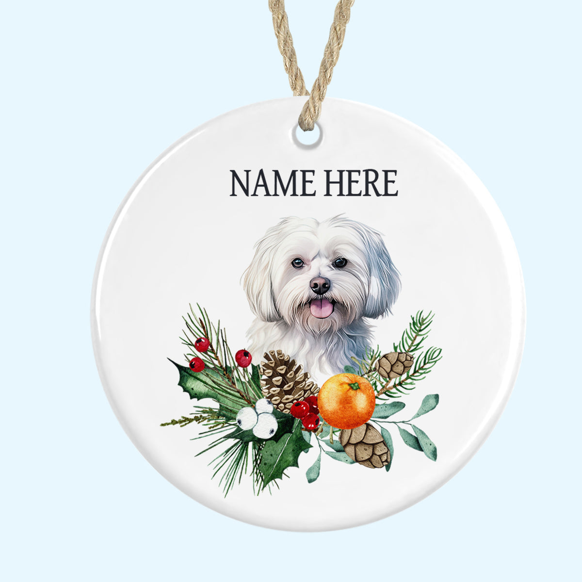 Personalised Ceramic Christmas Tree Ornament