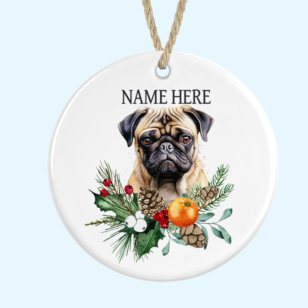 Personalised Ceramic Christmas Tree Ornament