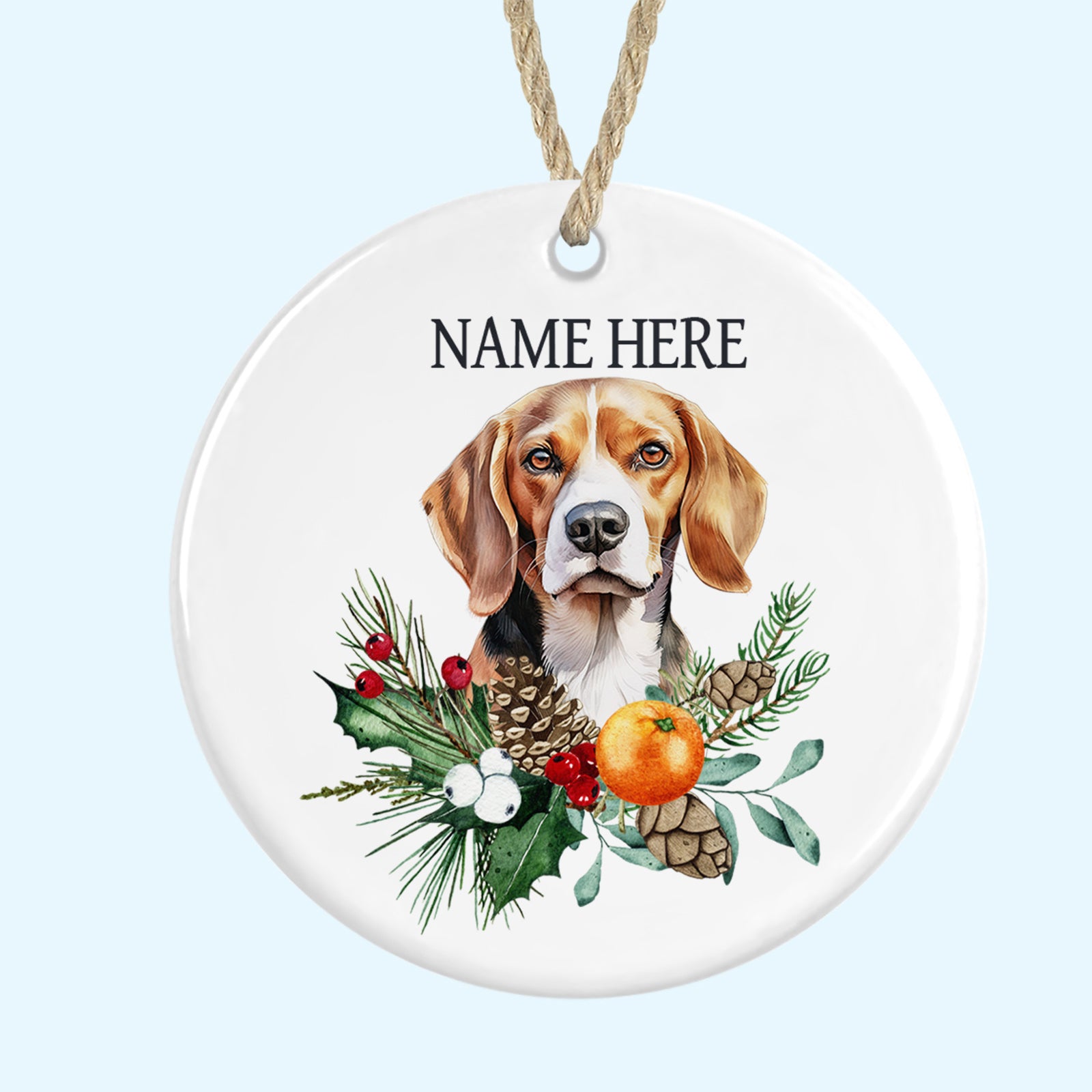 Personalised Ceramic Christmas Tree Ornament
