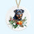 rottweiler christmas tree ornament ceramic decoration