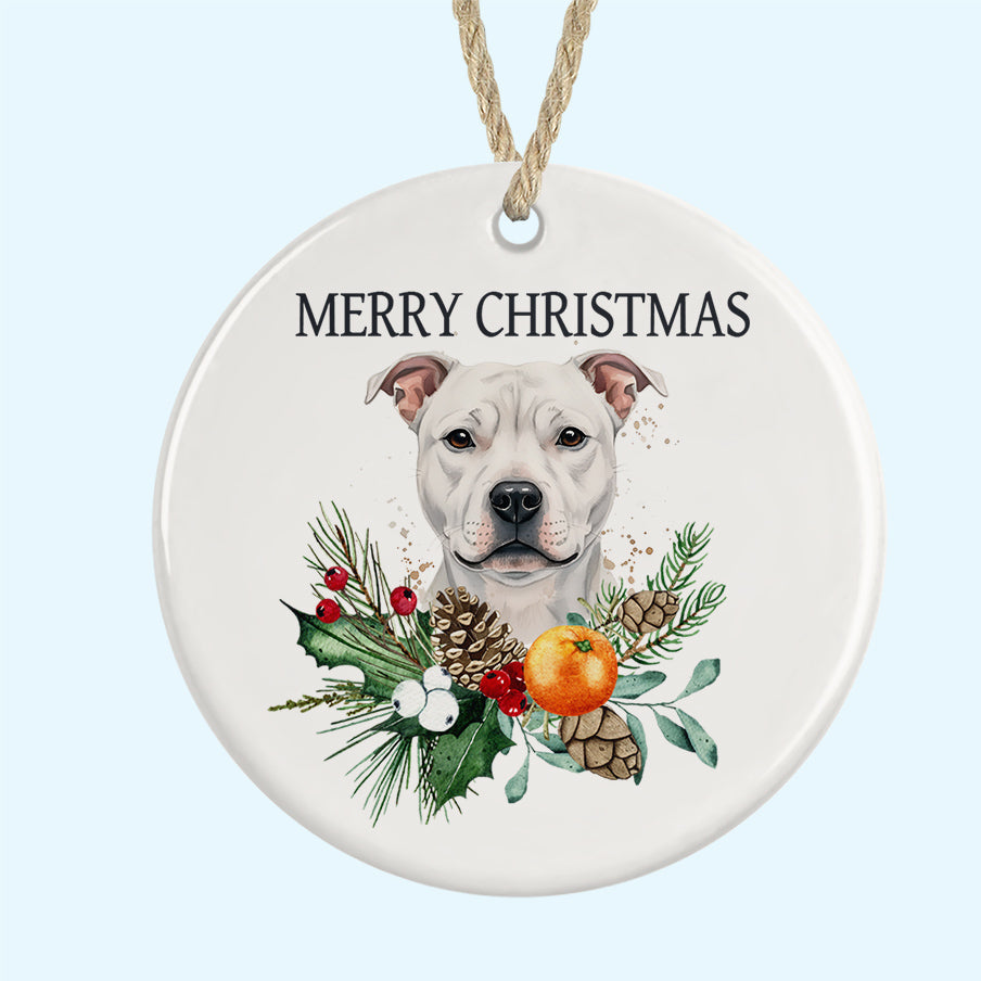 Merry Christmas Ceramic Christmas Tree Ornament
