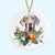 weimaraner christmas tree ornament ceramic decoration