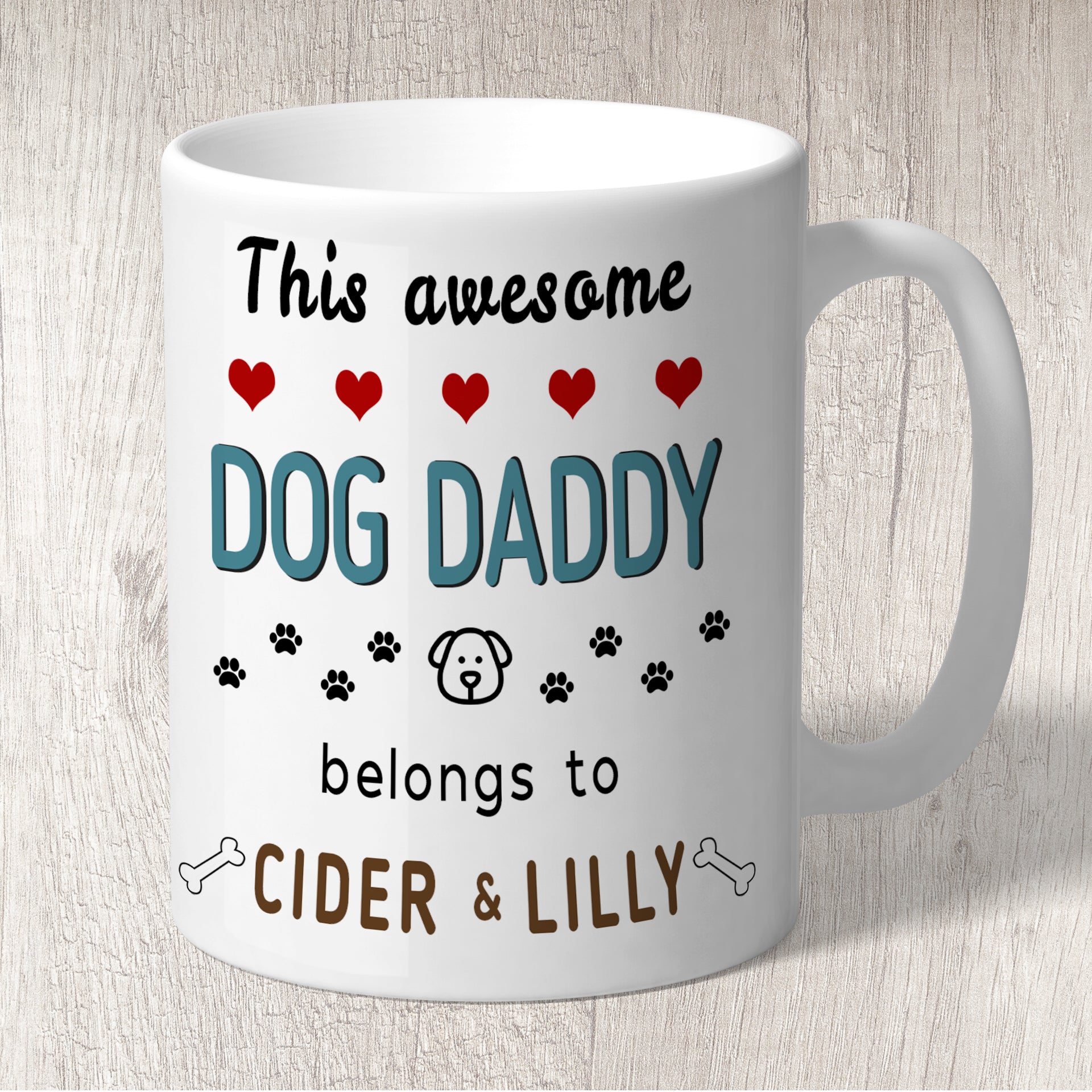 Dear daddy sales mug from dog
