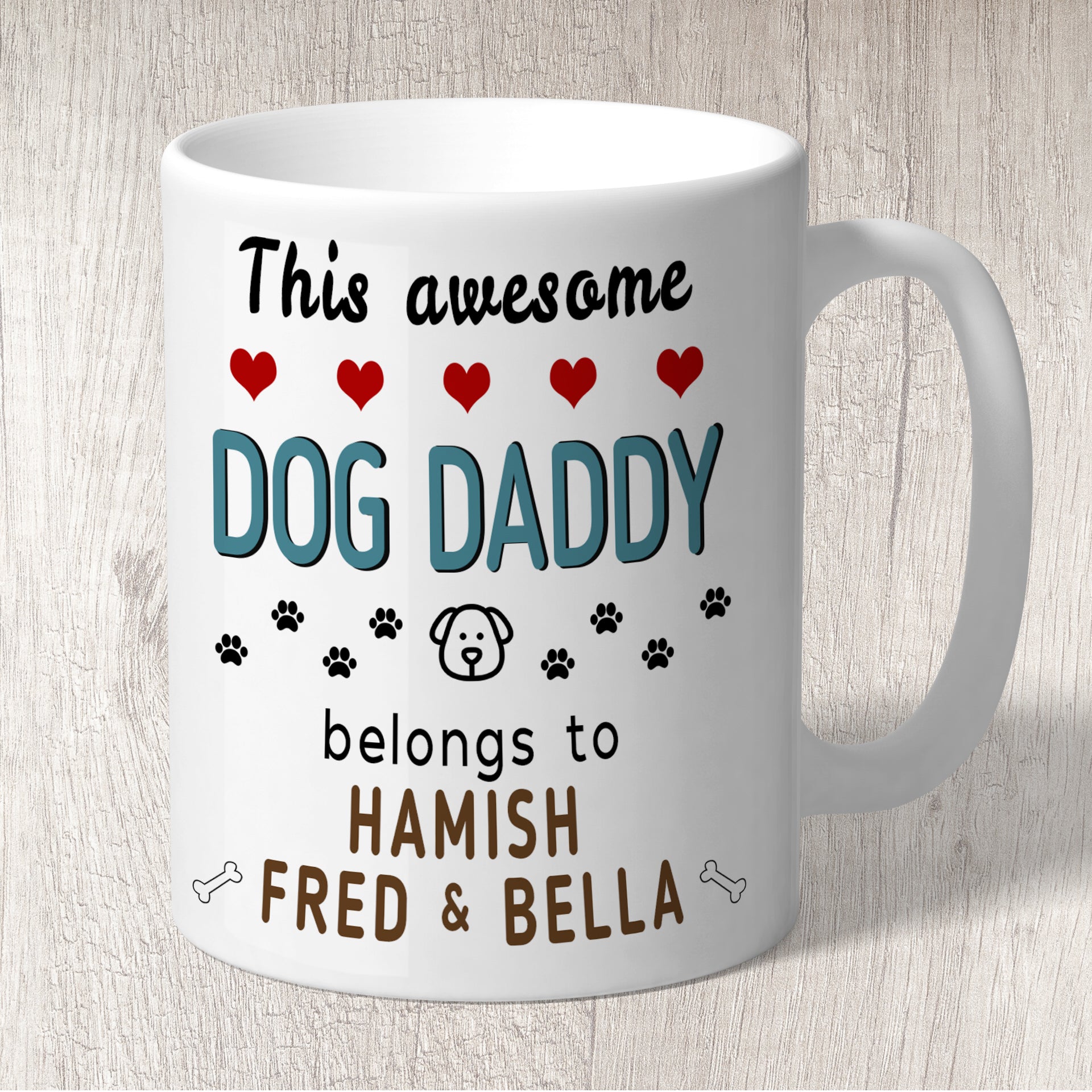 Dog Daddy Mug Personalised Perfect Gift Dog Lovers Collection