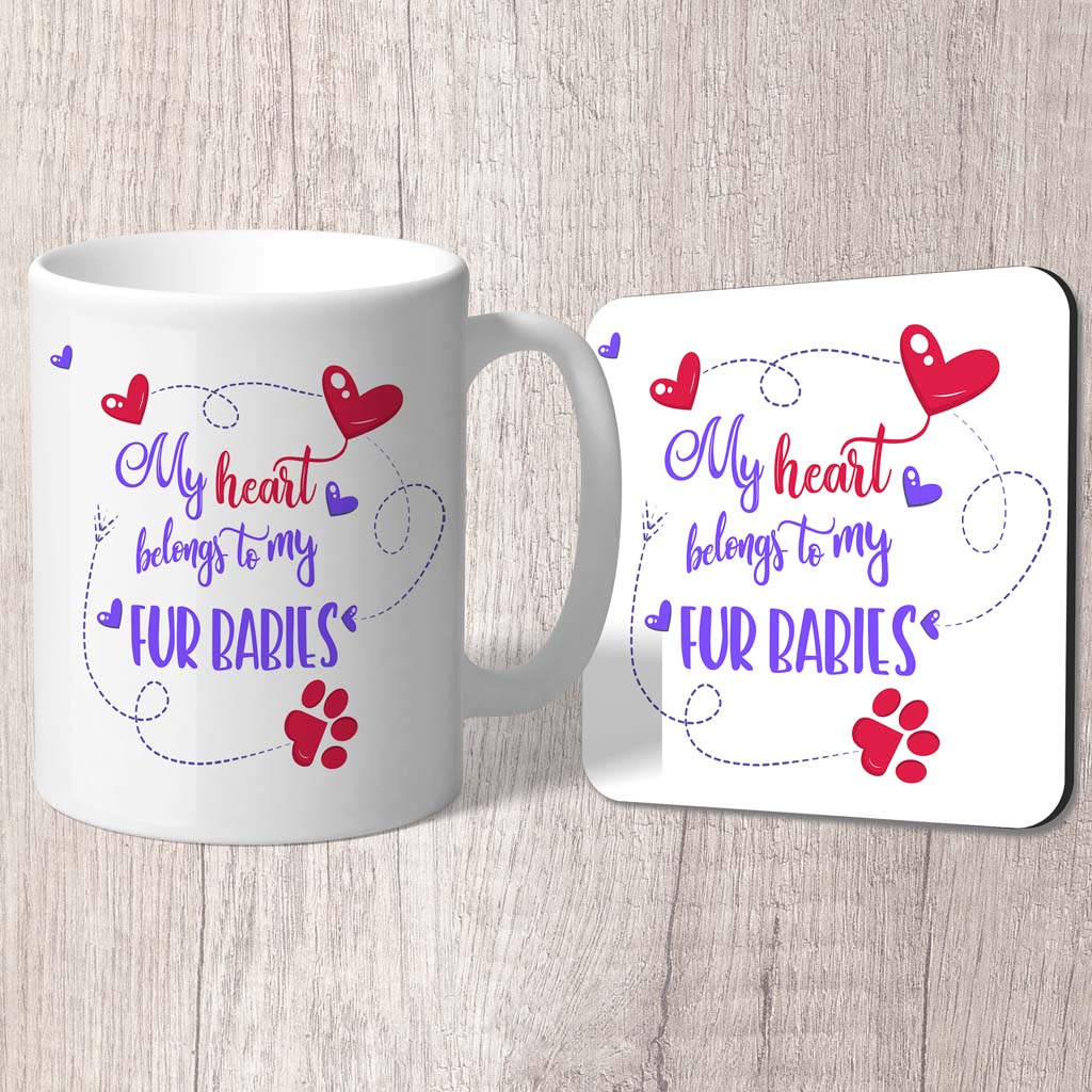 My Heart Belongs To My Fur Babies Mug (Indigo)