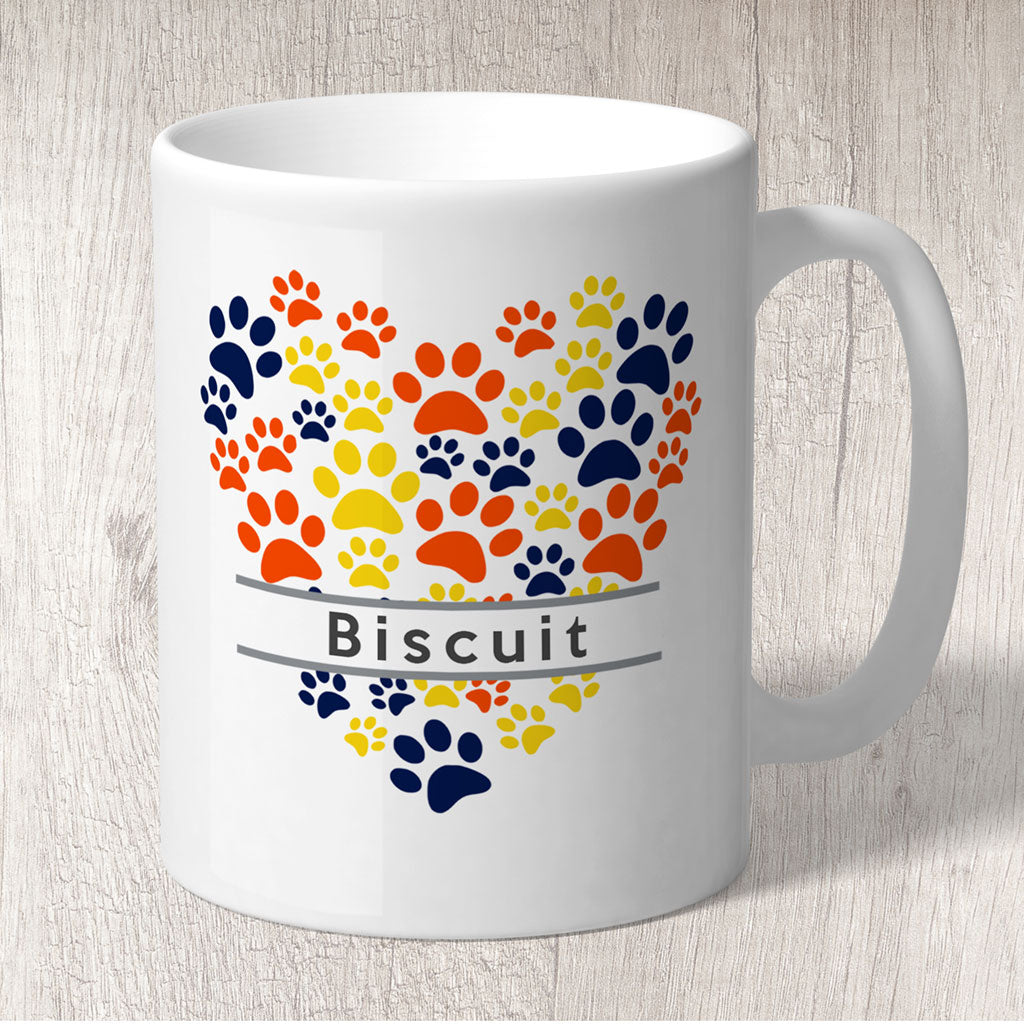 Heart of Paws Mug Personalised with dog name/s 6806