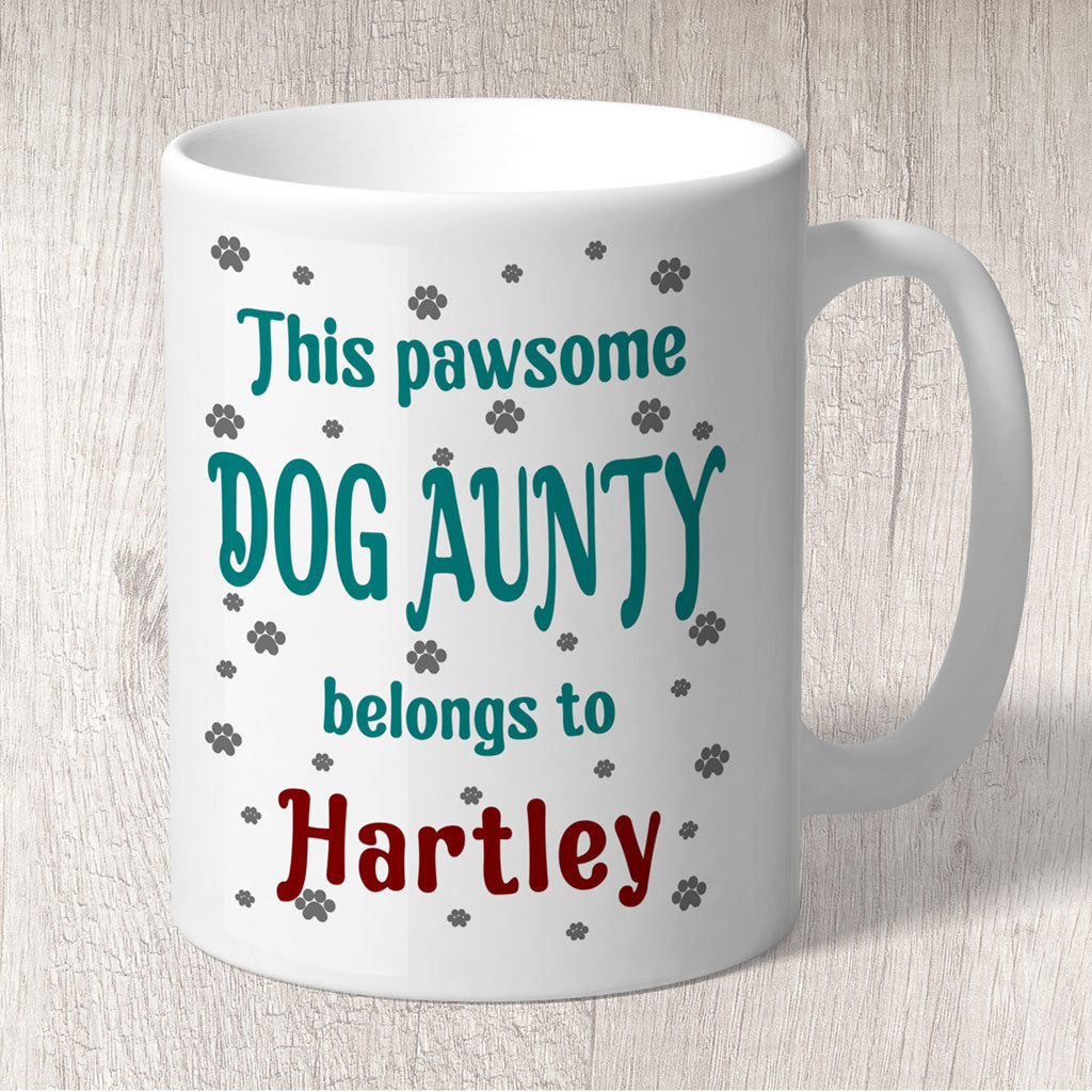 Dog Aunty Mug Personalised Pawsome Gift Dog Lovers Collection