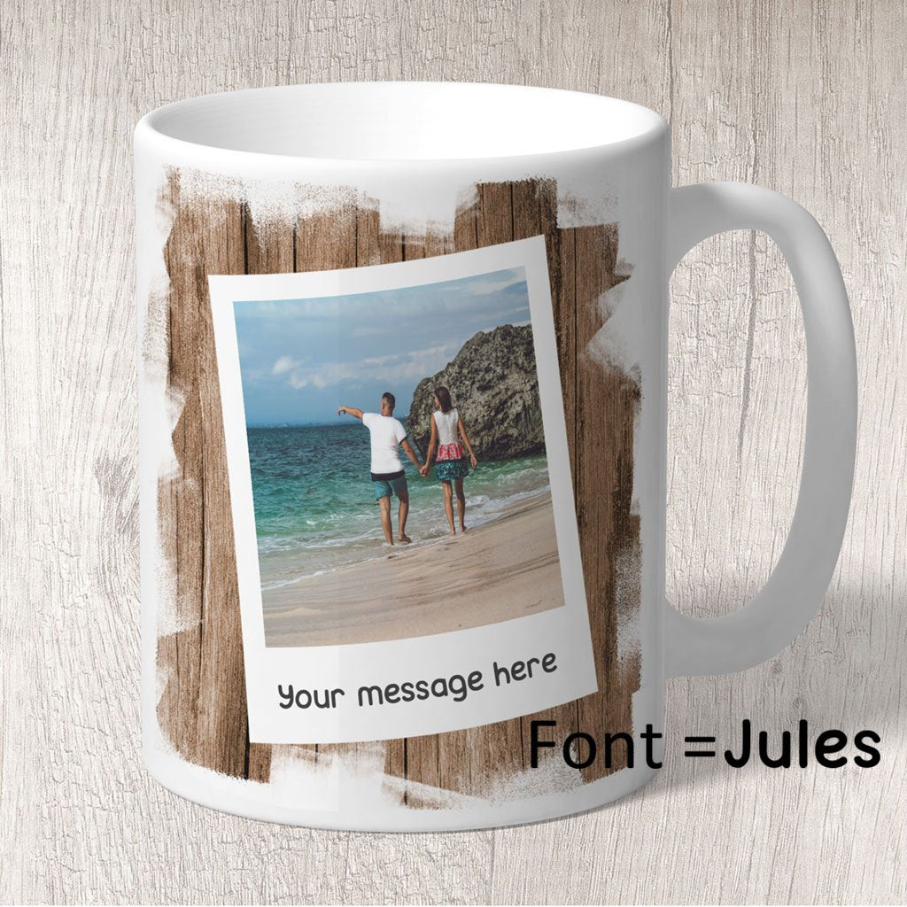 Retro Photo Personalised Message Mug