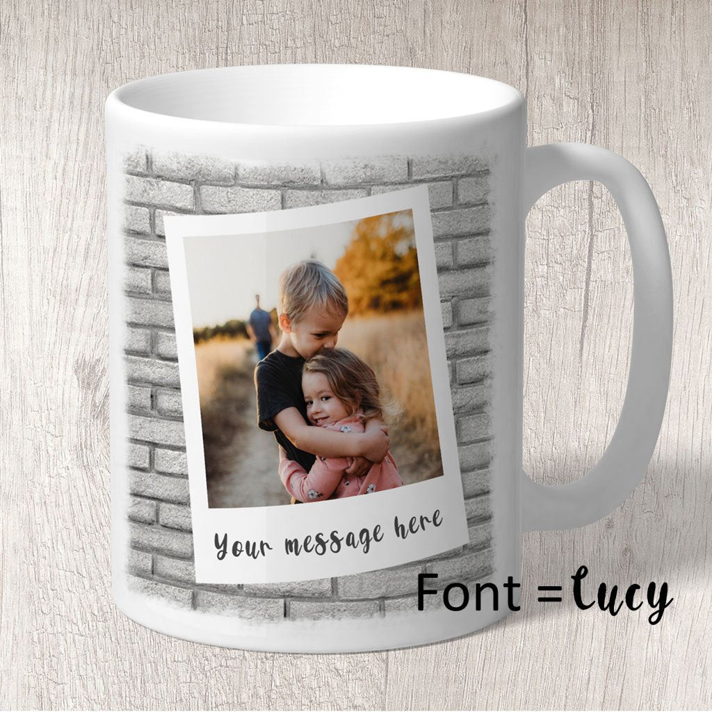 Retro Photo Personalised Message Mug