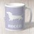 Dachschund Silhouette Personalised with Name Mug - Lavender