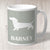 Dachschund Silhouette Personalised with Name Mug - Serene Green