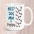 Large Best Dog Mum Footprints & Paw Prints to (dog/s names) Mug