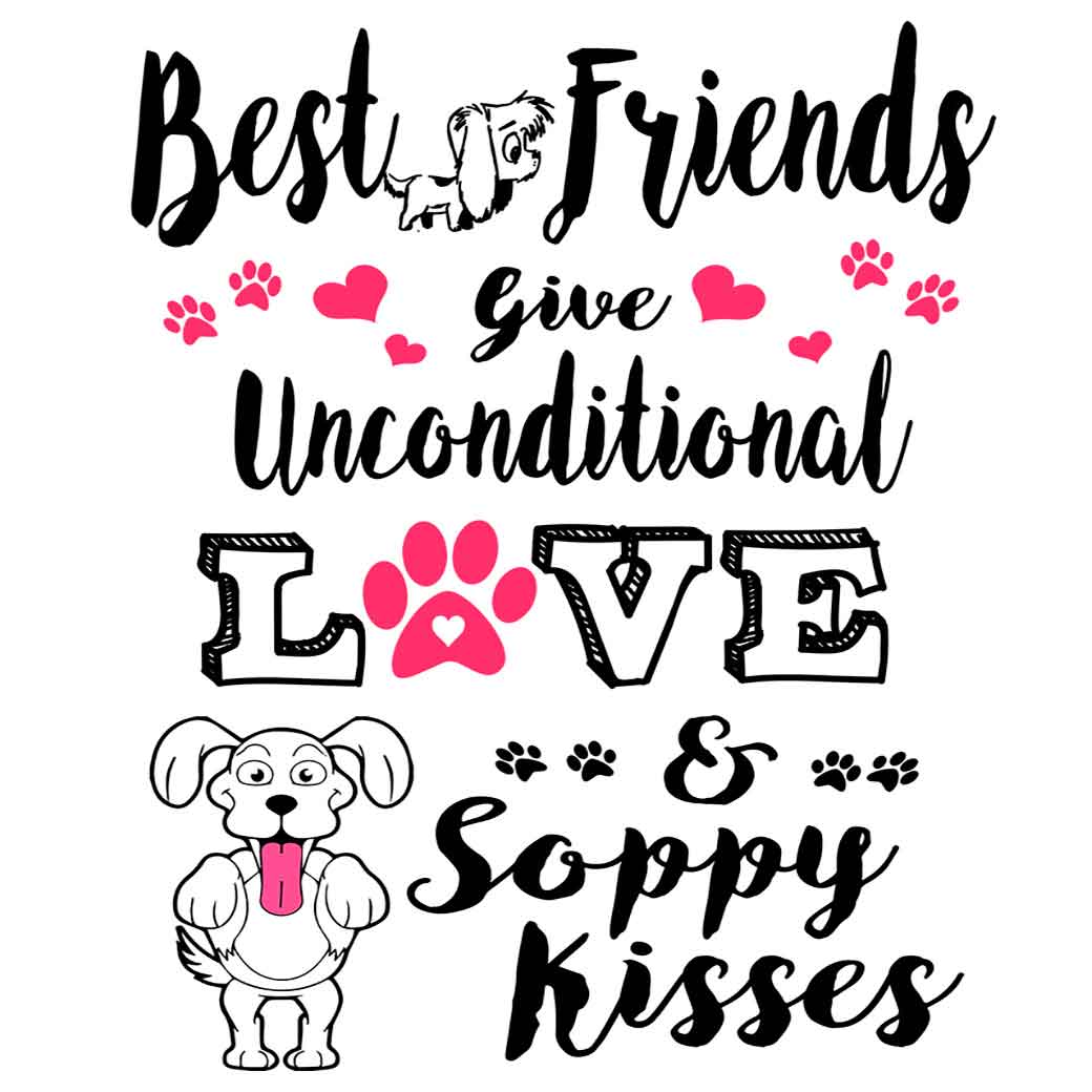 Dog Best Friend Love and Soppy Kisses Mug