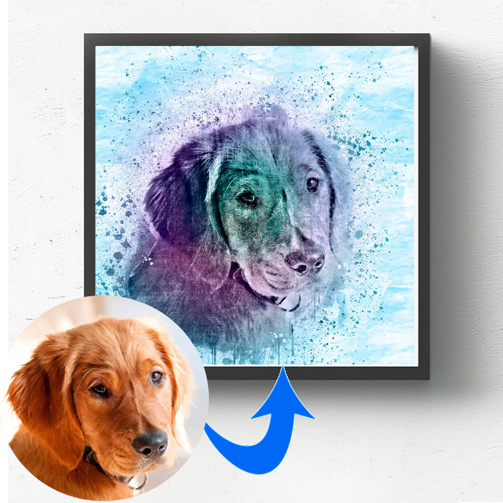 Custom Dog Portrait Colourful Art Print