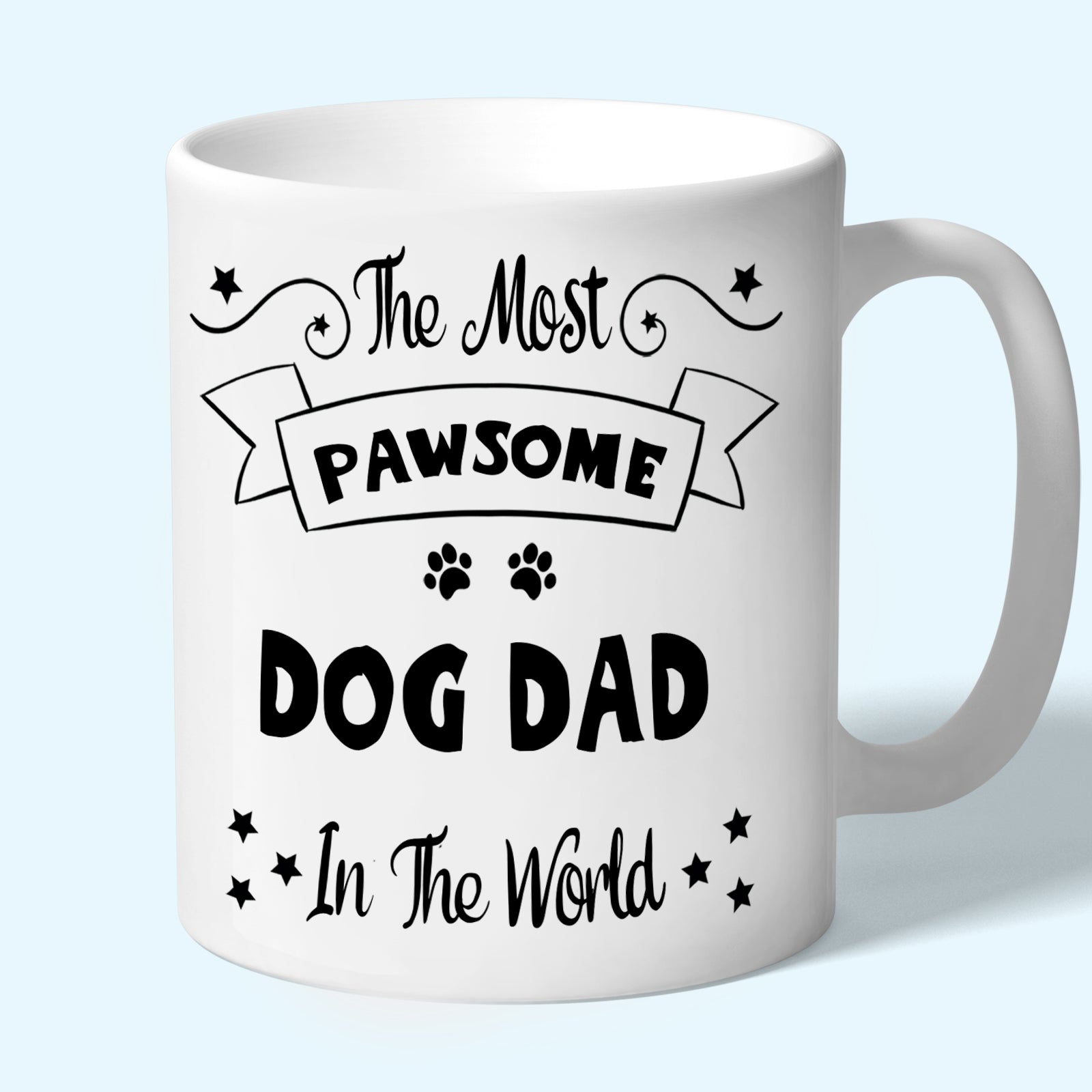 Dog Dad Mug Gift Pawsome Black