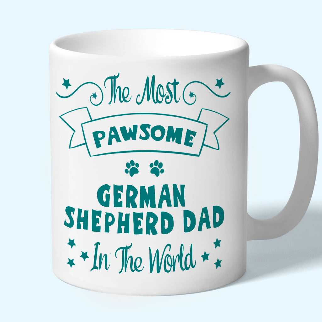 German Shepherd Gift Dad Mug Teal