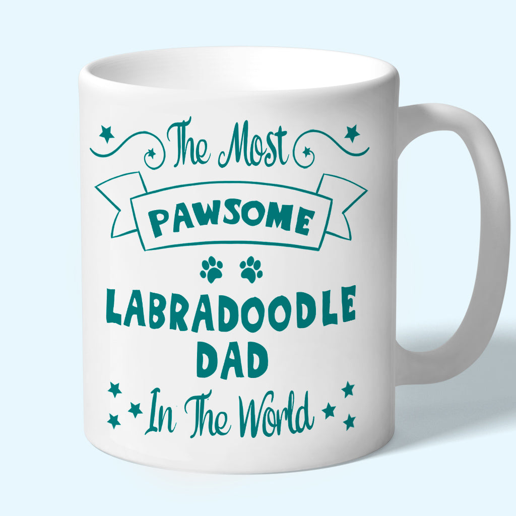 Labradoodle Gift Dad Mug Teal