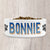 Personalised Dog Bowl Ceramic Large with Dog Name in Blues & Light Brown Colours