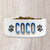 Personalised Dog Bowl Ceramic Large with Dog Name in Blues & Light Brown Colours