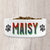 Personalised Dog Bowl Ceramic Large with Dog Name in Bright Red, Green & Blue Colours