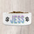 Personalised Dog Bowl Ceramic Large with Dog Name in Pastel Lilacs & Green