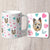 West highland white Terrier with Pink and Turquoise Hearts Mug