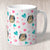 Lowchen little lion with Pink and Turquoise Hearts Mug