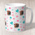 Boxer with Pink and Turquoise Hearts Mug