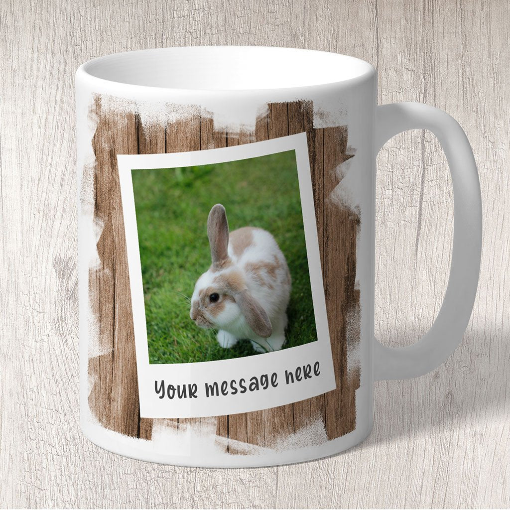 Pet Photo Retro Personalised Message Mug