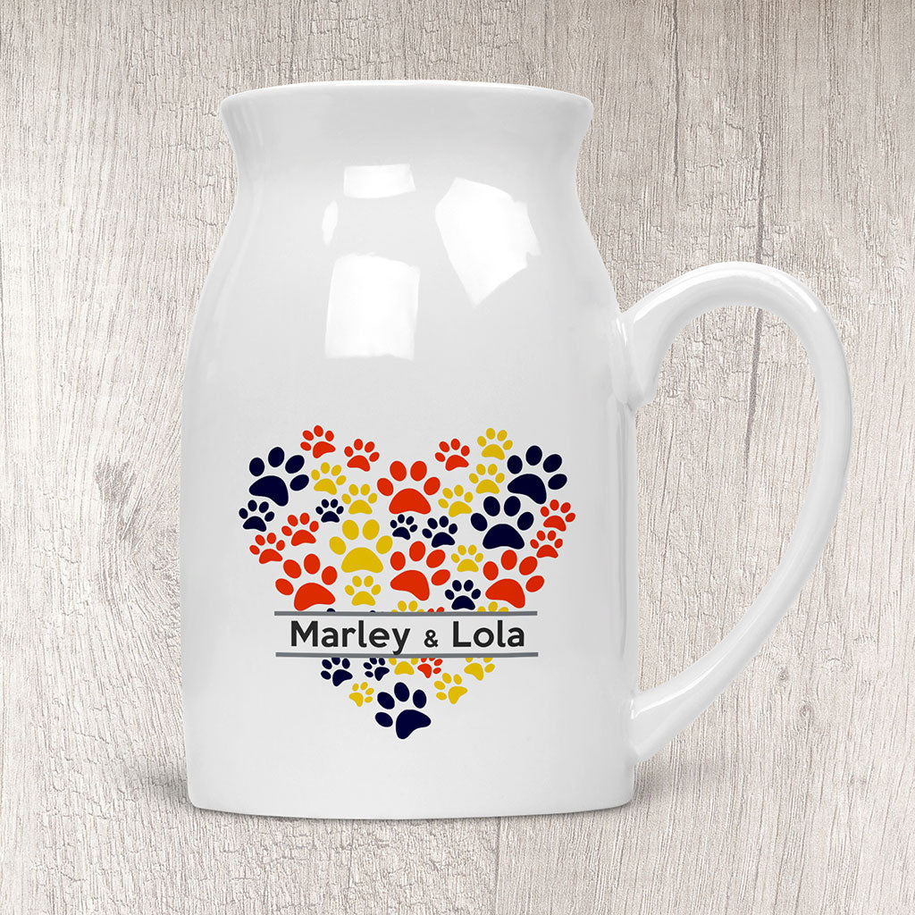 Heart of Paws Rustic Vase/Jug Personalised with dog name/s 6806